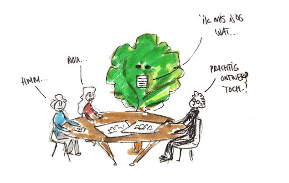 Laptop met Engage Nature Tool. Gebruiker is in conversatie met "de Egel" 9